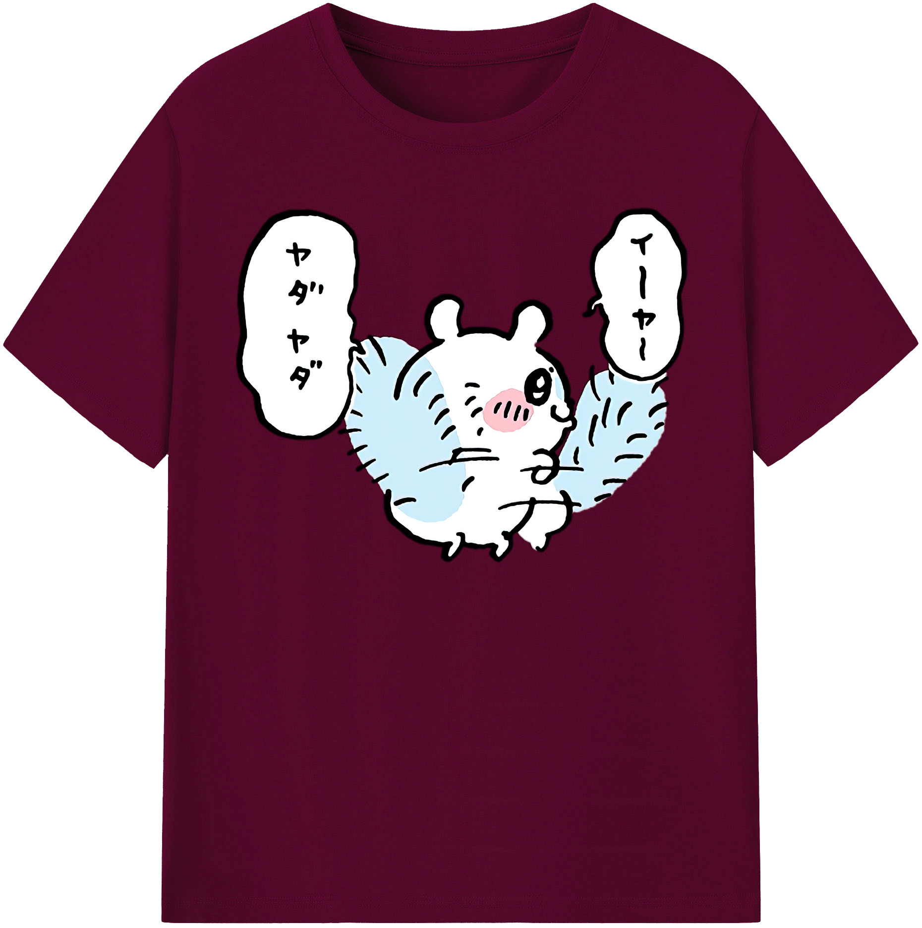 （画像用） ちいかわ モモンガ Chii-kawa Momonga レディースカジュアルプリントTシャツ（綿100％）